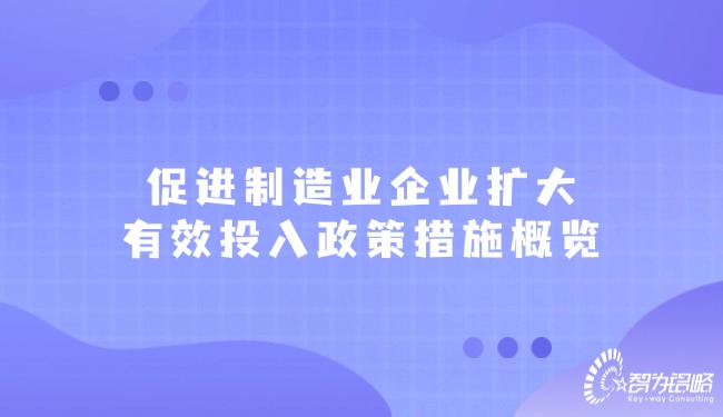 促進(jìn)制造業(yè)企業(yè)擴(kuò)大有效投入政策措施概覽.jpg